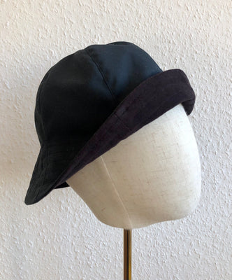 Navy Waxed Cotton Hat
