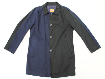 Black & Navy Raglan Coat