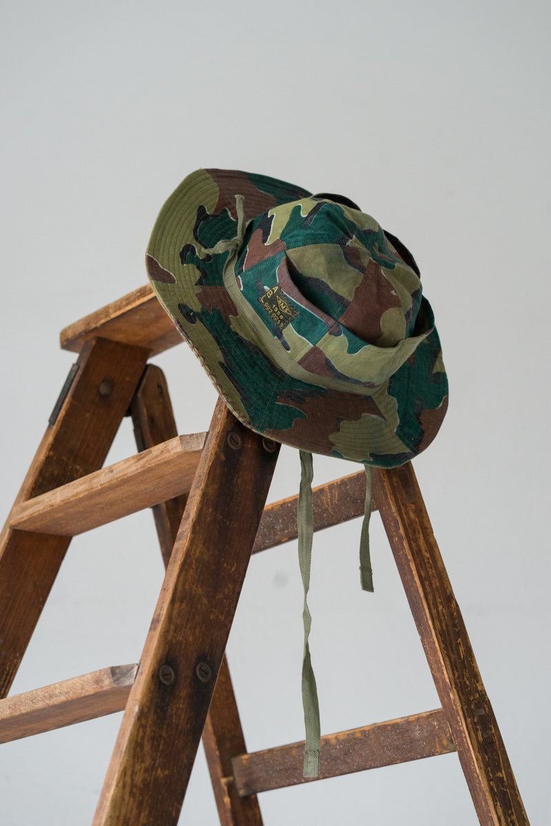 Cotton Camo Hat - Upcycled Vintage Belgian Paratrooper Pants