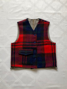 Wool Check Reversible Vest