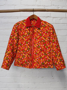 Quilted Red Flowers Jacket
