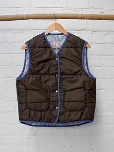 Quilted Lilac Flowers Vest