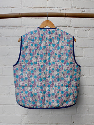 Quilted Lilac Flowers Vest