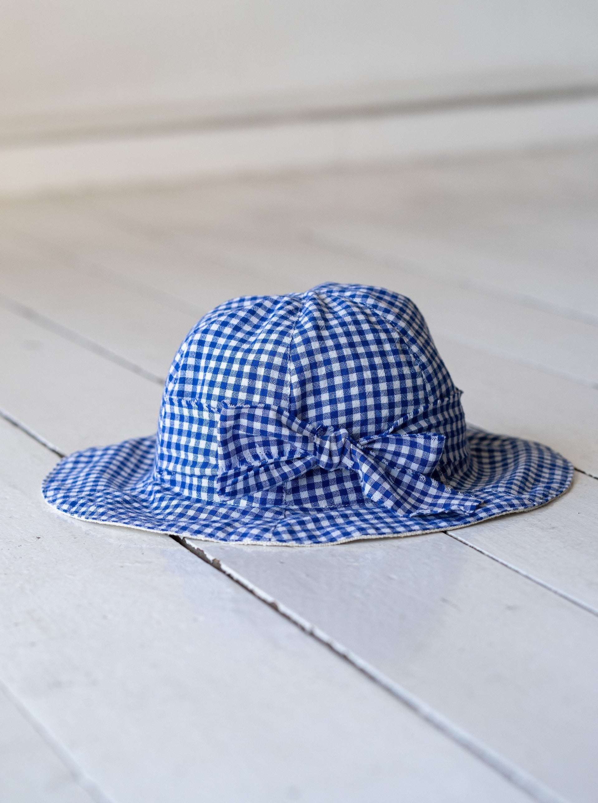 Linen Gingham Reversible Hat